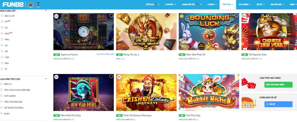 Slot game Fun88 - Sân chơi nổ hũ hấp dẫn nhất 2026