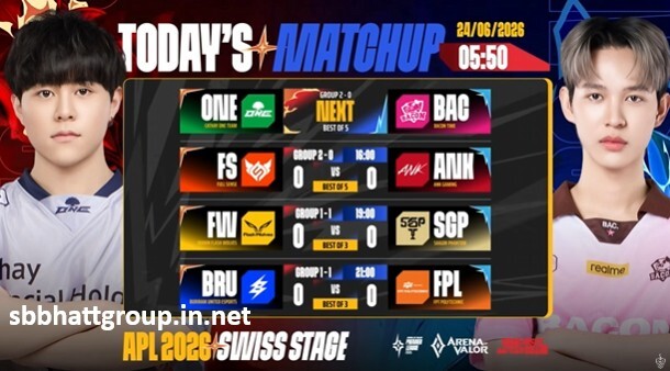 TRỰC TIẾP VÒNG SWISS STAGE APL 2026 NGÀY 24/06 4 Screenshot 2026 06 24 135708